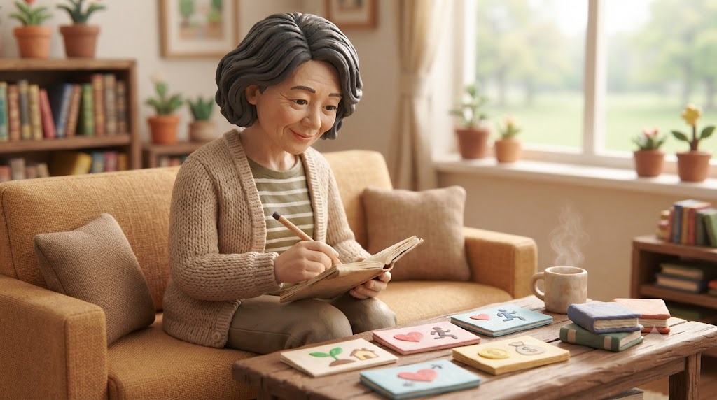 ひとりで自由に暮らす女性が、将来のライフプランを前向きに考えている
