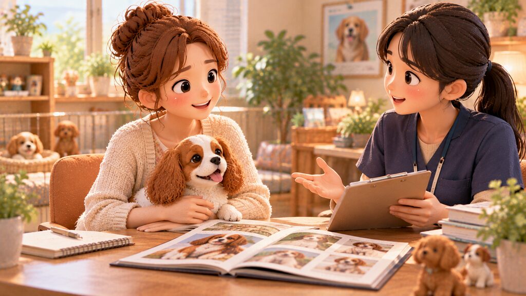 専門のスタッフやカウンセラーに相談し、愛犬にとって最善の解決策や預かり先を穏やかに検討している